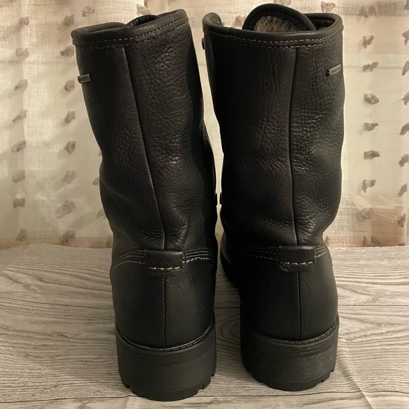 Clarks black combat lace up warm boots size 7.5 - Picture 9 of 16